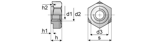 Hex Weld Nuts Dimensions